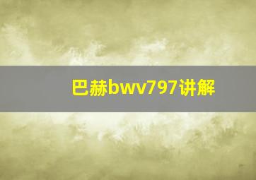 巴赫bwv797讲解