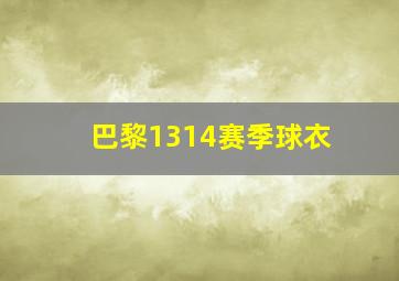 巴黎1314赛季球衣