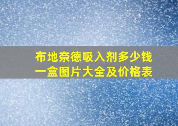 布地奈德吸入剂多少钱一盒图片大全及价格表