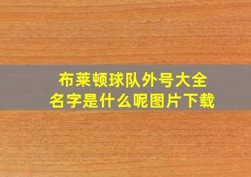 布莱顿球队外号大全名字是什么呢图片下载