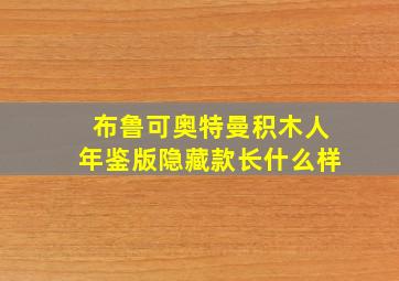 布鲁可奥特曼积木人年鉴版隐藏款长什么样