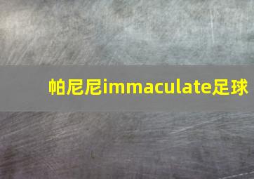 帕尼尼immaculate足球