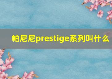 帕尼尼prestige系列叫什么