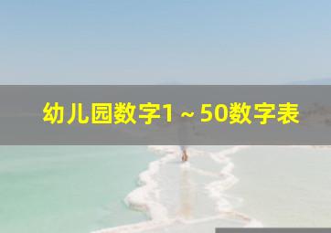 幼儿园数字1～50数字表