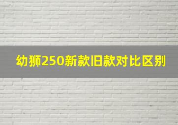 幼狮250新款旧款对比区别