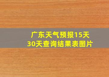 广东天气预报15天30天查询结果表图片