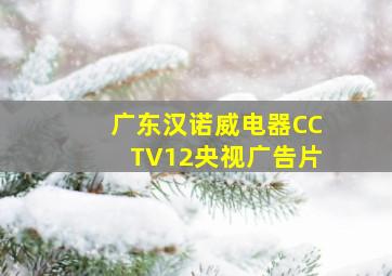 广东汉诺威电器CCTV12央视广告片