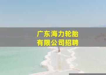 广东海力轮胎有限公司招聘