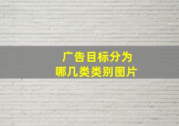 广告目标分为哪几类类别图片