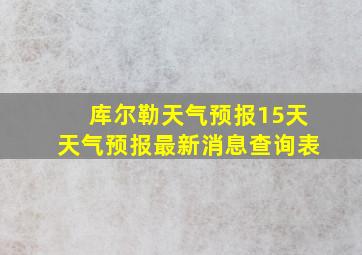 库尔勒天气预报15天天气预报最新消息查询表