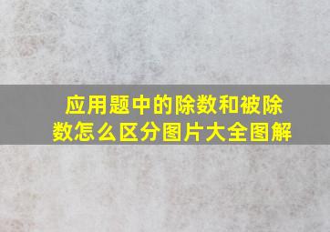 应用题中的除数和被除数怎么区分图片大全图解