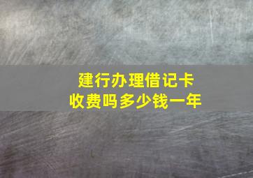 建行办理借记卡收费吗多少钱一年