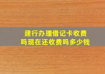 建行办理借记卡收费吗现在还收费吗多少钱