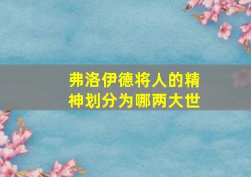 弗洛伊德将人的精神划分为哪两大世