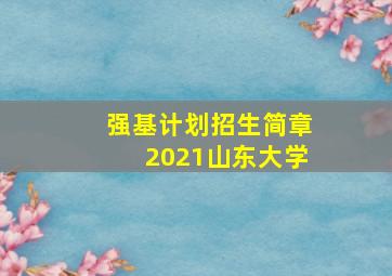 强基计划招生简章2021山东大学