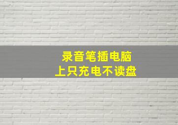 录音笔插电脑上只充电不读盘