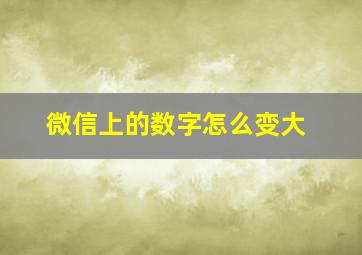 微信上的数字怎么变大