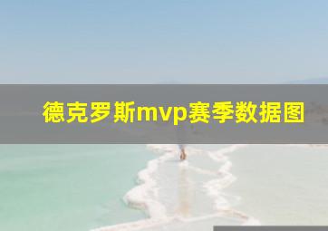 德克罗斯mvp赛季数据图