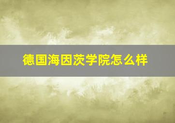 德国海因茨学院怎么样