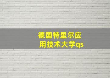 德国特里尔应用技术大学qs