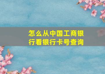 怎么从中国工商银行看银行卡号查询