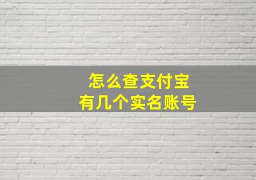 怎么查支付宝有几个实名账号