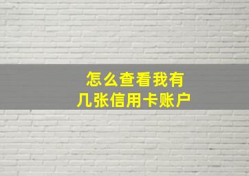 怎么查看我有几张信用卡账户