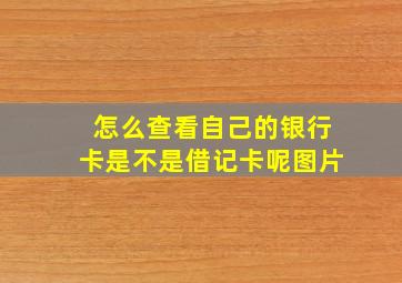 怎么查看自己的银行卡是不是借记卡呢图片