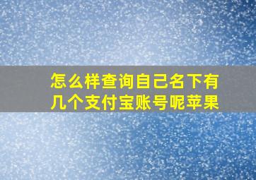 怎么样查询自己名下有几个支付宝账号呢苹果