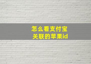 怎么看支付宝关联的苹果id