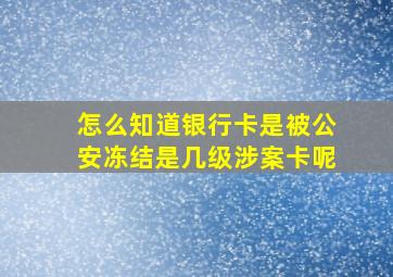 怎么知道银行卡是被公安冻结是几级涉案卡呢