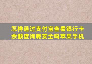 怎样通过支付宝查看银行卡余额查询呢安全吗苹果手机