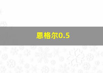 恩格尔0.5