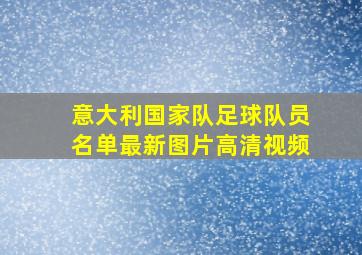 意大利国家队足球队员名单最新图片高清视频