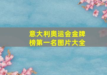 意大利奥运会金牌榜第一名图片大全