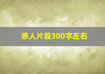 感人片段300字左右