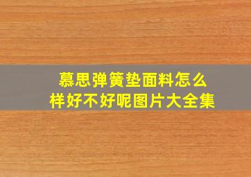 慕思弹簧垫面料怎么样好不好呢图片大全集