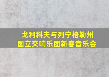 戈利科夫与列宁格勒州国立交响乐团新春音乐会