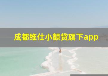 成都维仕小额贷旗下app