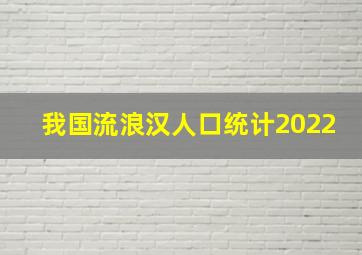 我国流浪汉人口统计2022