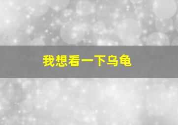 我想看一下乌龟