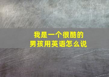 我是一个很酷的男孩用英语怎么说