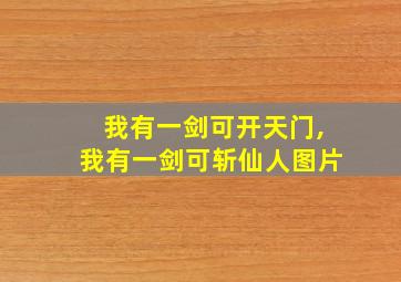 我有一剑可开天门,我有一剑可斩仙人图片