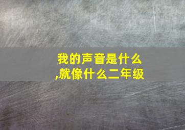 我的声音是什么,就像什么二年级