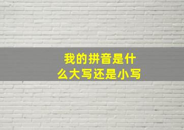 我的拼音是什么大写还是小写