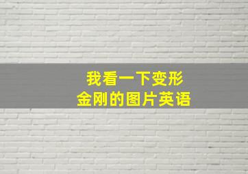 我看一下变形金刚的图片英语