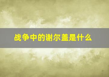 战争中的谢尔盖是什么