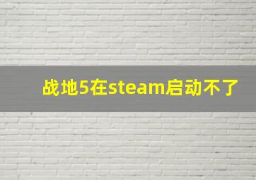 战地5在steam启动不了