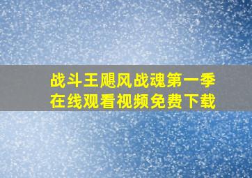 战斗王飓风战魂第一季在线观看视频免费下载