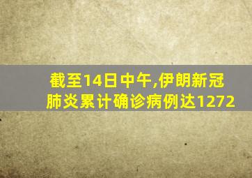 截至14日中午,伊朗新冠肺炎累计确诊病例达1272